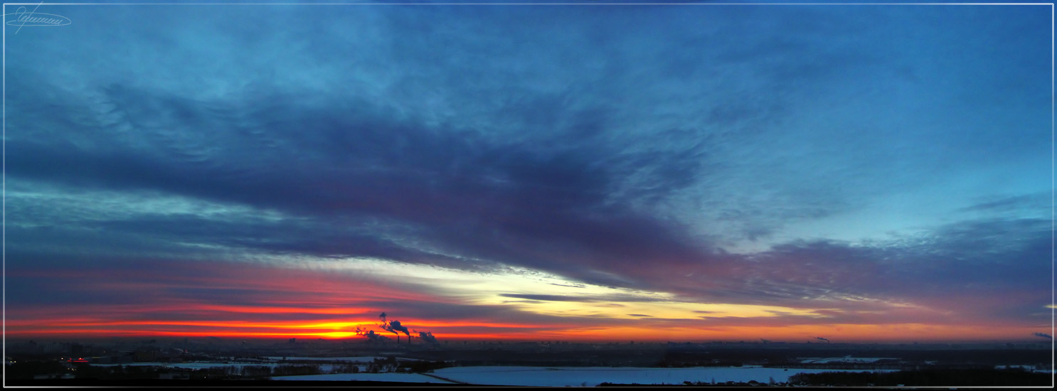 photo "The sun will rise..." tags: landscape, panoramic, sunset