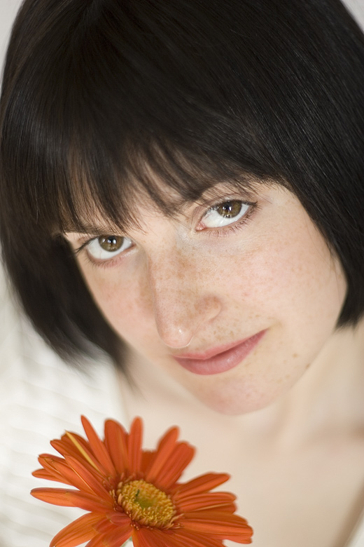 photo "My Lady with the Orange Flower" tags: portrait, woman