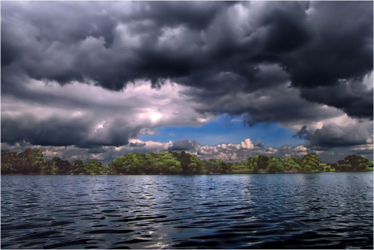 photo "Gleam" tags: landscape, clouds, water