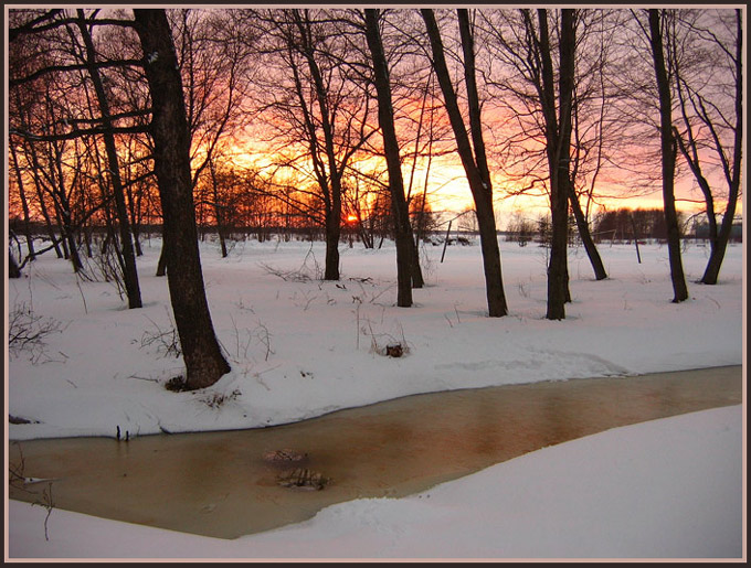 фото "Northern sunset in April" метки: пейзаж, весна, закат