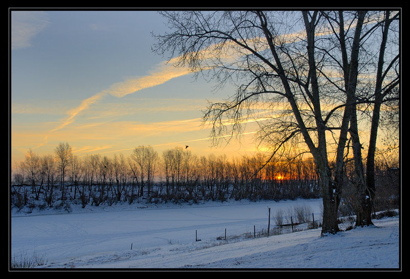 photo "Flights" tags: landscape, sunset, winter