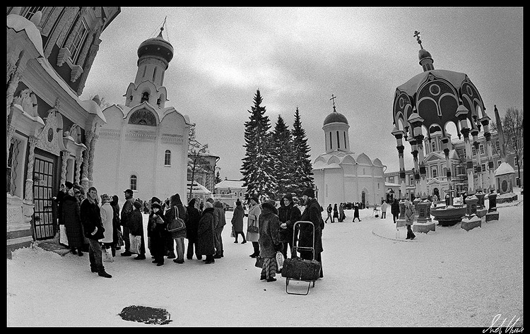 фото "Троице-Сергиева Лавра" метки: архитектура, черно-белые, пейзаж, 