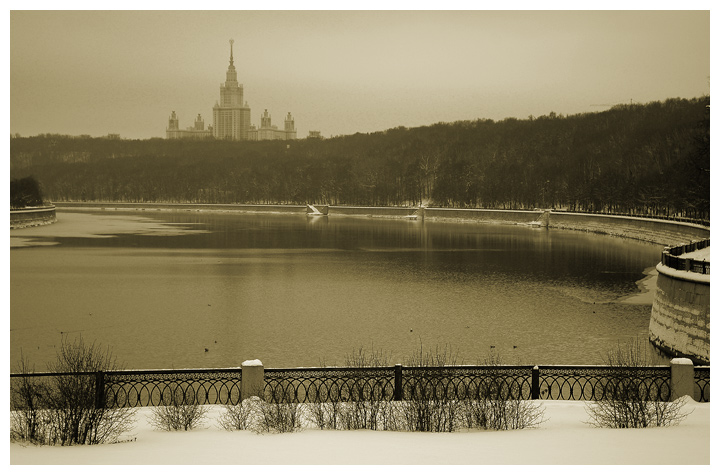 photo "moscow university" tags: architecture, landscape, winter