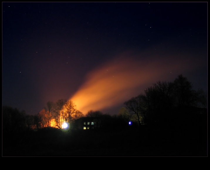 photo "Fire in the night..." tags: landscape, misc., night