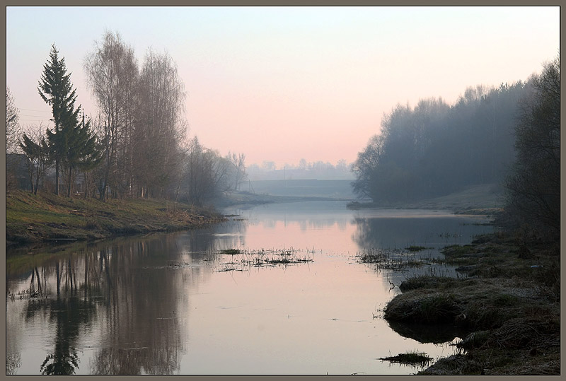 фото "Утро туманное" метки: пейзаж, вода, закат