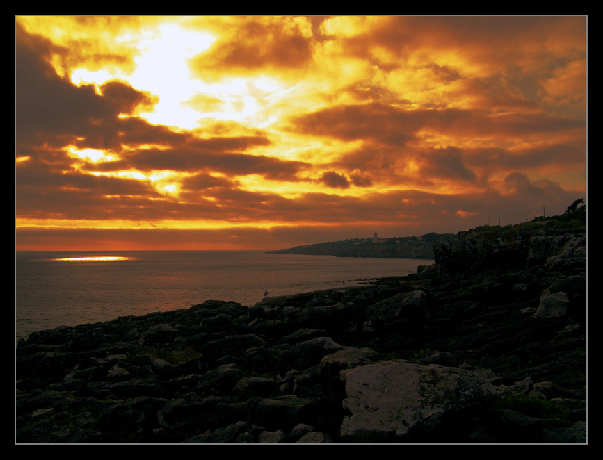 photo "Fire in the sky" tags: landscape, clouds, water