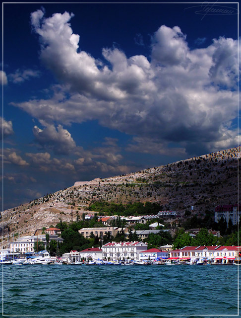 photo "Harbour." tags: landscape, clouds, water