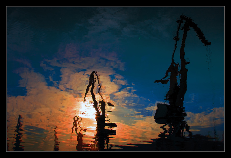 photo "Port cranes" tags: landscape, technics, water