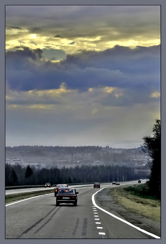 photo "Evening highway" tags: landscape, travel, Europe, sunset