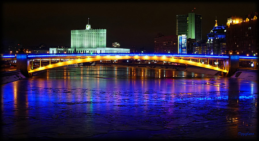 фото "Ледяная река" метки: архитектура, пейзаж, ночь