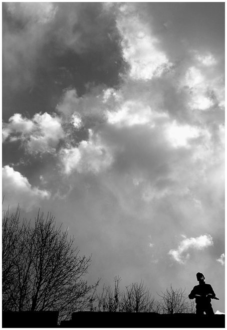 photo "The Moscow sky" tags: landscape, black&white, clouds