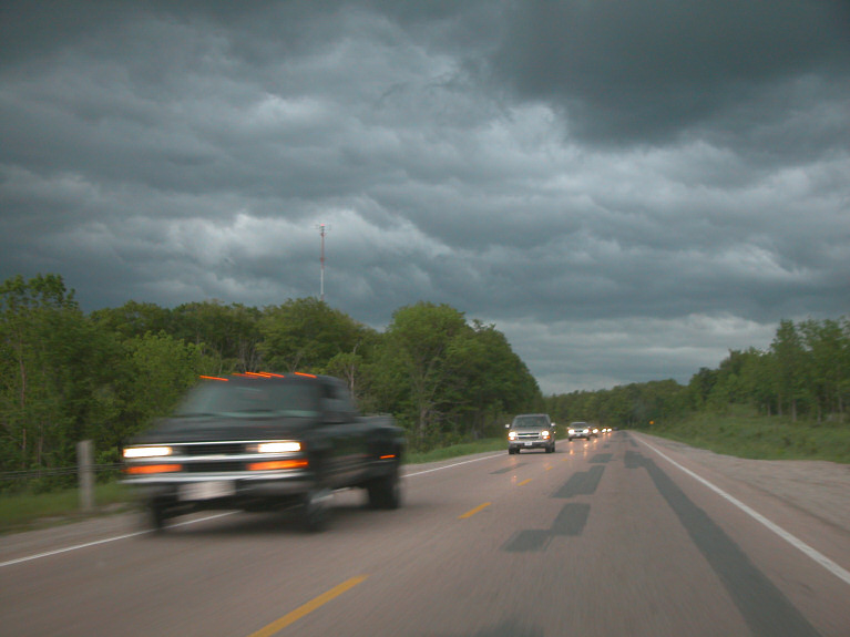 фото "thunderstorm road on Friday evening" метки: пейзаж, лето, облака