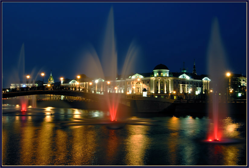 photo "The Moscow fountains" tags: landscape, night