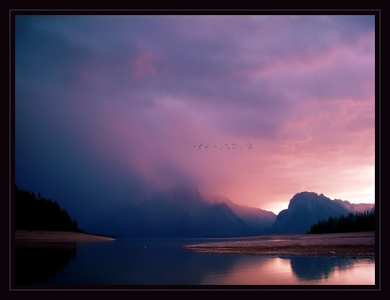 photo "Working through the Storm" tags: landscape, mountains, sunset