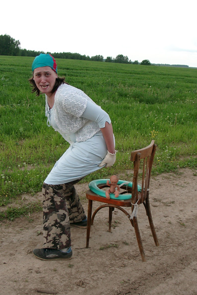 фото "сельський тулет" метки: портрет, юмор, женщина