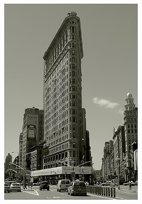 фото "Flatiron building, NYC" метки: черно-белые, 