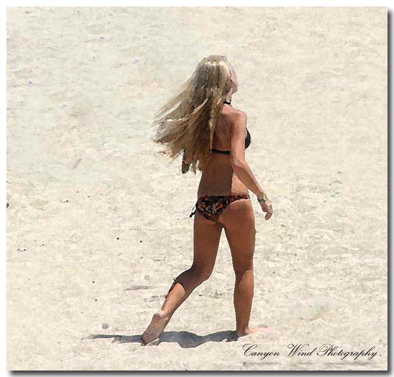 photo "" Blond on The Beach"." tags: portrait, abstract, woman