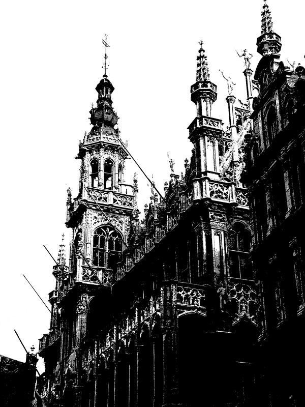 фото "Черно-белый Брюссель" метки: путешествия, Европа