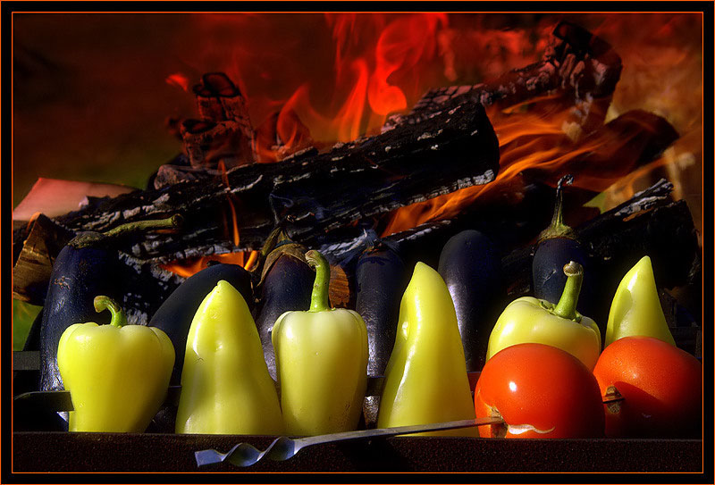 photo "Fire and vegetables" tags: still life, macro and close-up, 