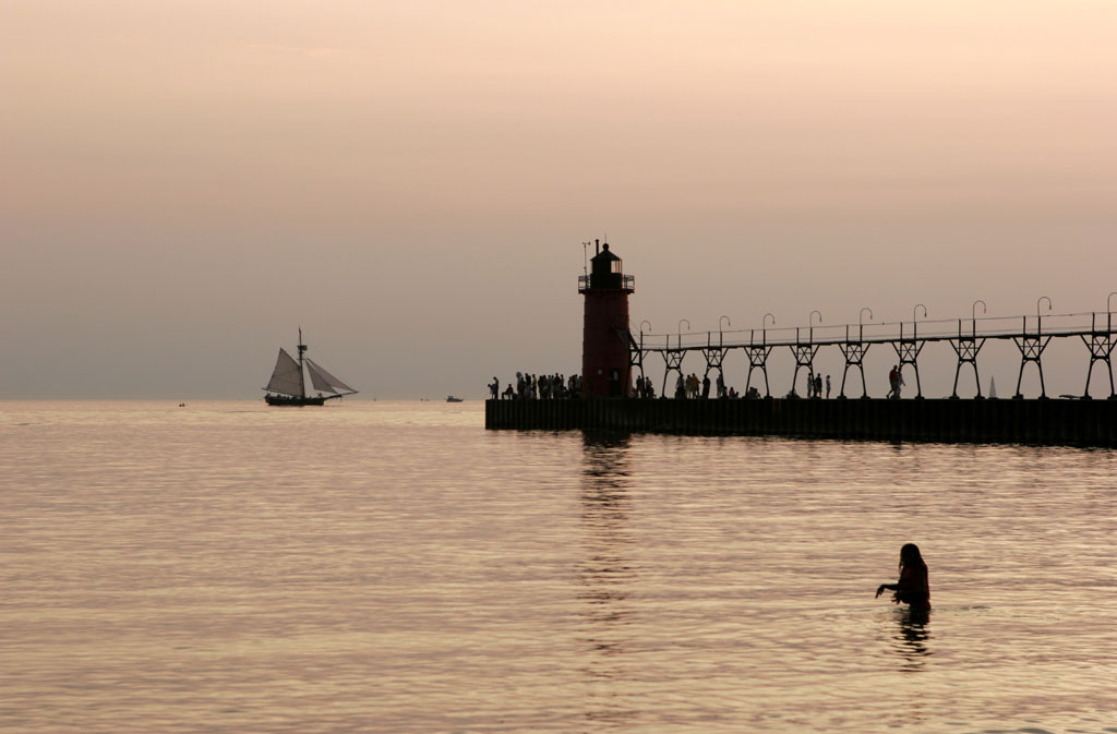 photo "Sunset at South Haven" tags: landscape, sunset, water