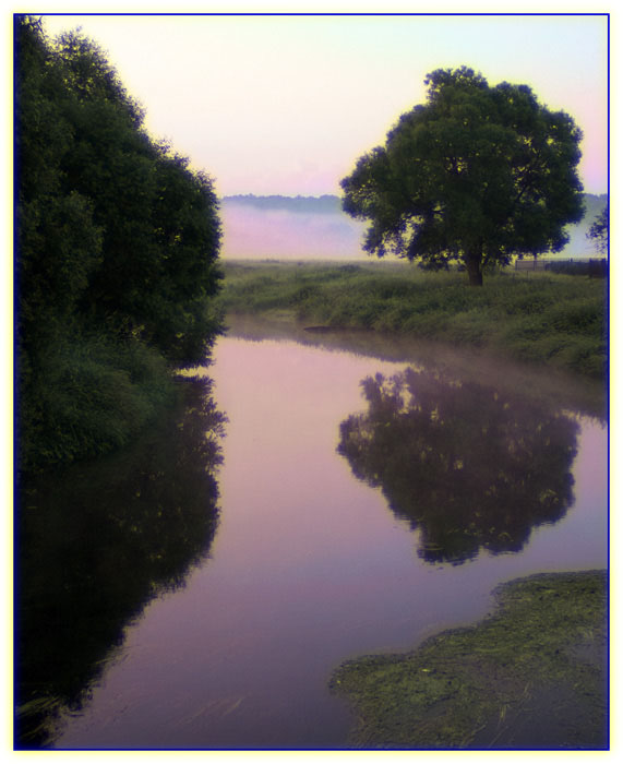 photo "About a pink fog" tags: landscape, sunset, water