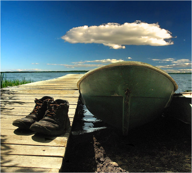 photo "The end of fishing" tags: landscape, montage, clouds, water