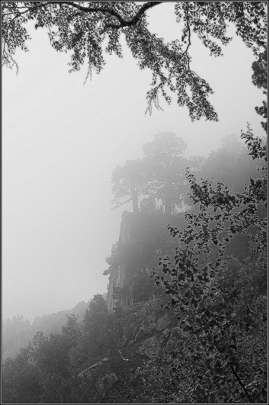 фото "Там за туманами..." метки: пейзаж, черно-белые, горы