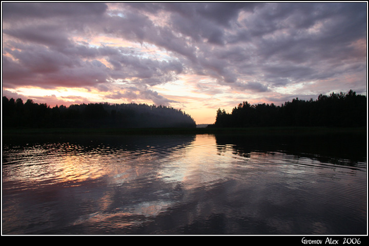 photo "Ladoga shhery. The Sunset." tags: landscape, sunset, water