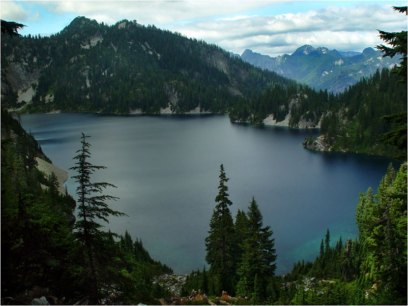 photo "Snow Lake. Summer. View from above." tags: landscape, mountains, water