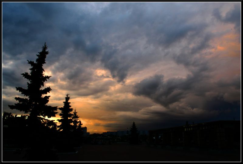 фото "Вечер перед игрой" метки: пейзаж, закат, облака