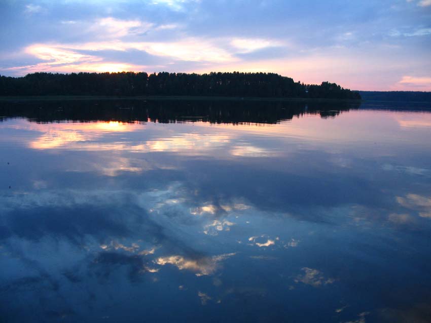 photo "sunset on the lake" tags: landscape, clouds, water