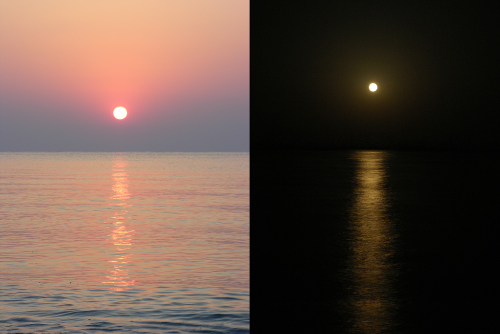 photo "Sun and Moon" tags: landscape, sunset