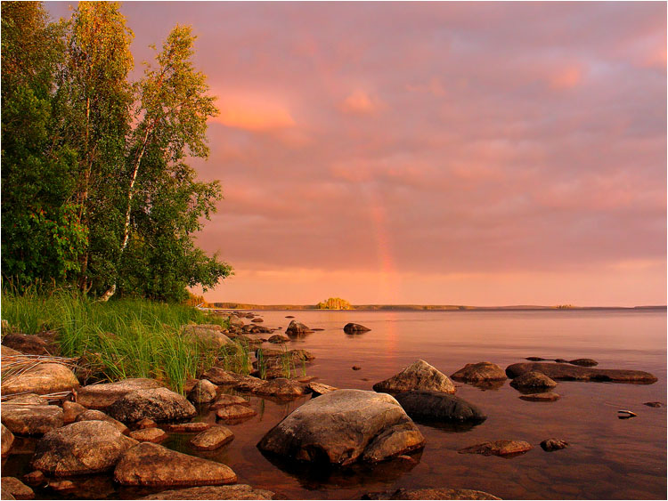 фото "Вечерняя радуга" метки: пейзаж, вода, закат