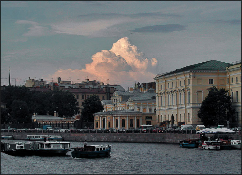 фото "Август. Вечер на Фонтанке" метки: архитектура, пейзаж, 