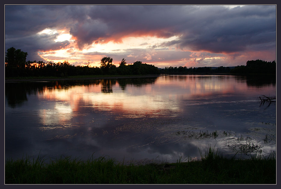 фото "Вечер, река." метки: пейзаж, вода, закат