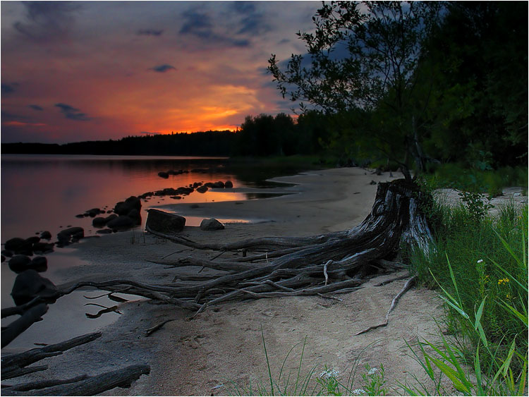фото "Пень" метки: пейзаж, вода, закат