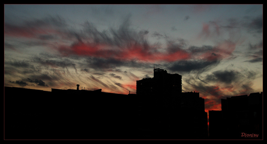фото "Пожар на небе" метки: пейзаж, закат