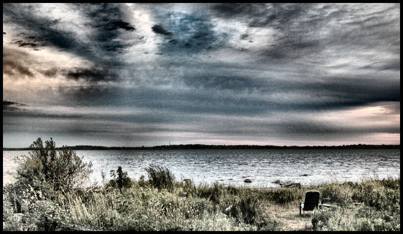 фото "a chair at dawn" метки: пейзаж, закат, лето