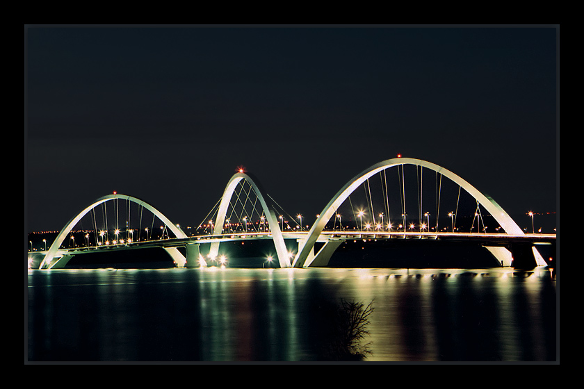 фото "JK Bridge at Night" метки: архитектура, путешествия, пейзаж, Южная Америка