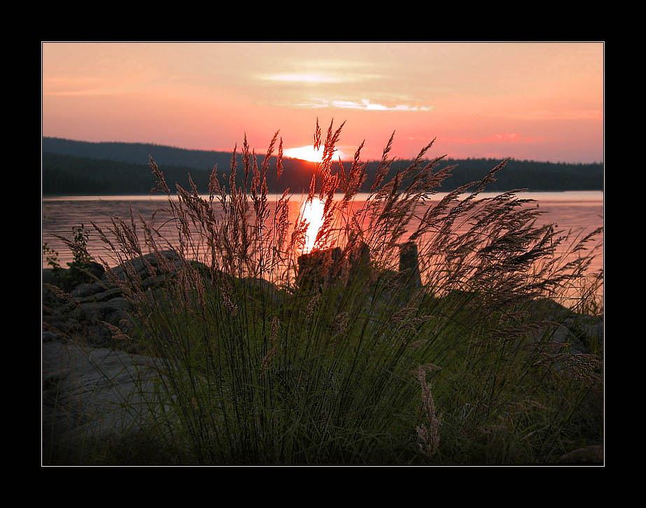 photo "AT LAKE" tags: landscape, sunset, water