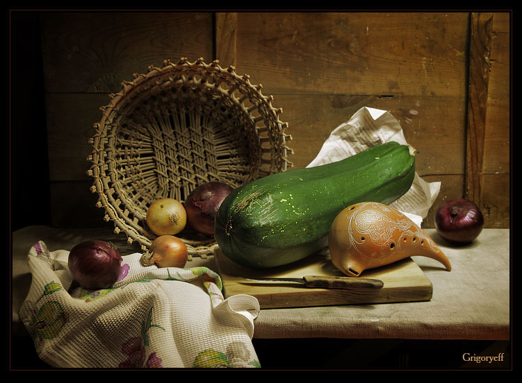 photo "The Autumn song. Squash and Okarina" tags: still life, 