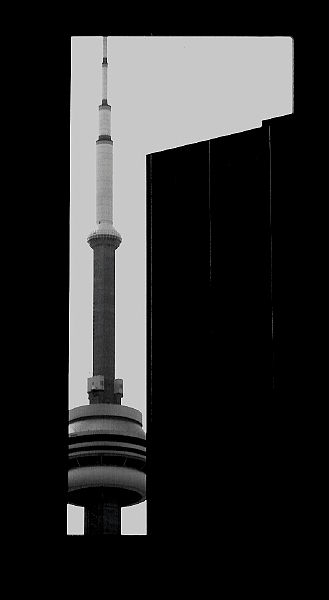 фото "CN Tower" метки: архитектура, черно-белые, пейзаж, 