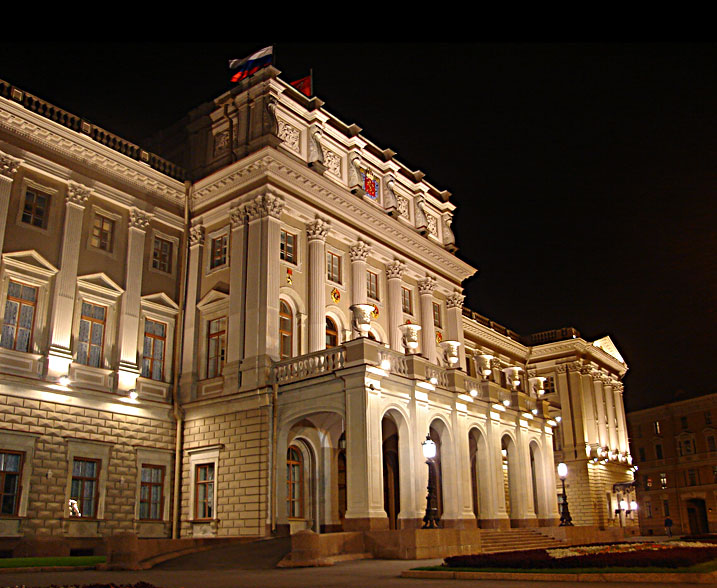 фото "Мариининский дворец" метки: архитектура, пейзаж, ночь