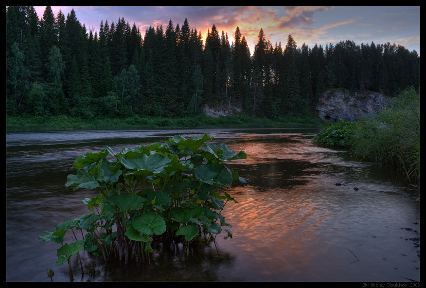 photo "Ural. Chusovaya river / 0160_0157" tags: landscape, travel, rocks, sunset, water