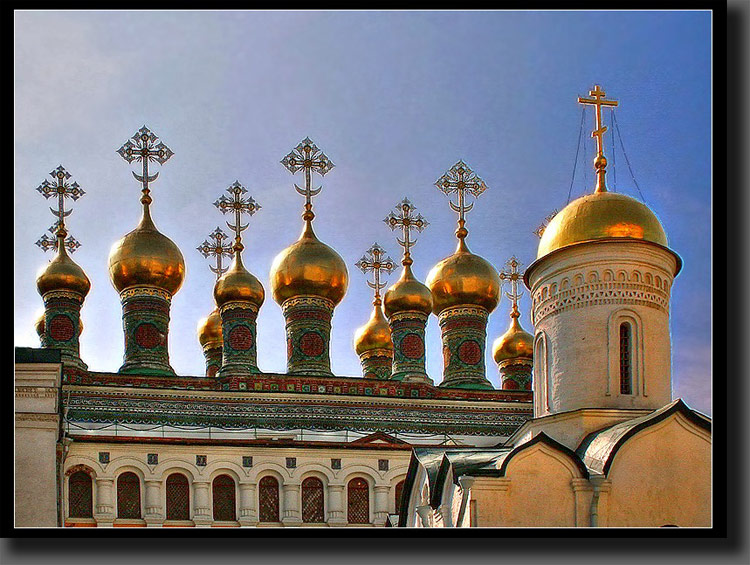 фото "Кремлёвские купола" метки: архитектура, пейзаж, 