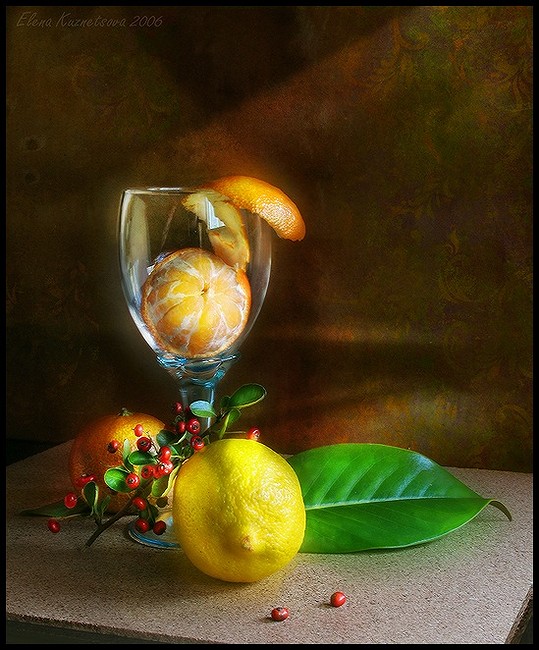 photo "etude con limon y mandarinas" tags: still life, 