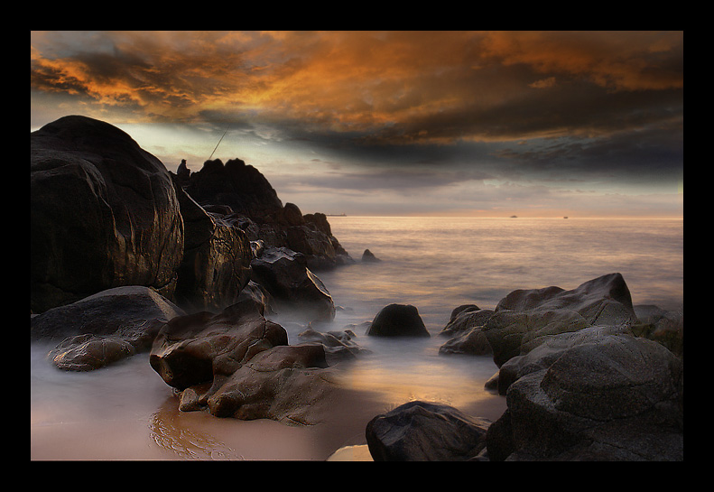 photo "Lonely Fisherman..." tags: landscape, sunset