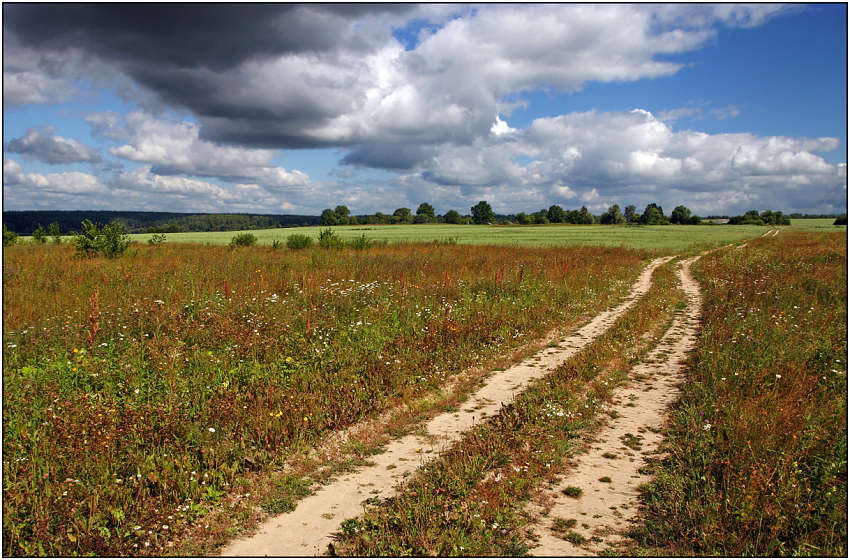 photo "Country road" tags: landscape, clouds, summer