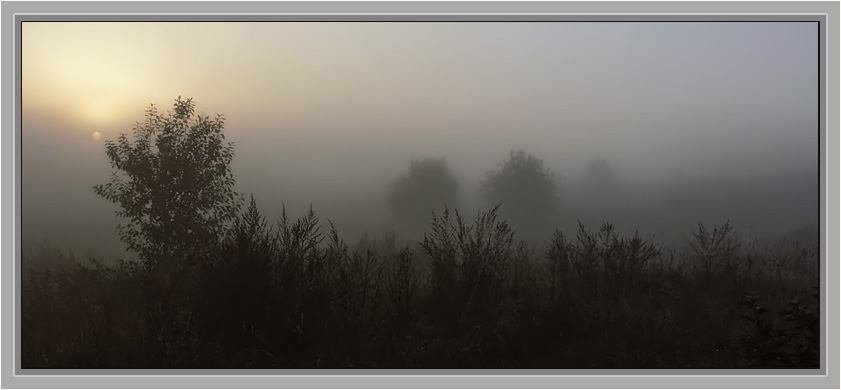 photo "Foggy procession" tags: landscape, sunset