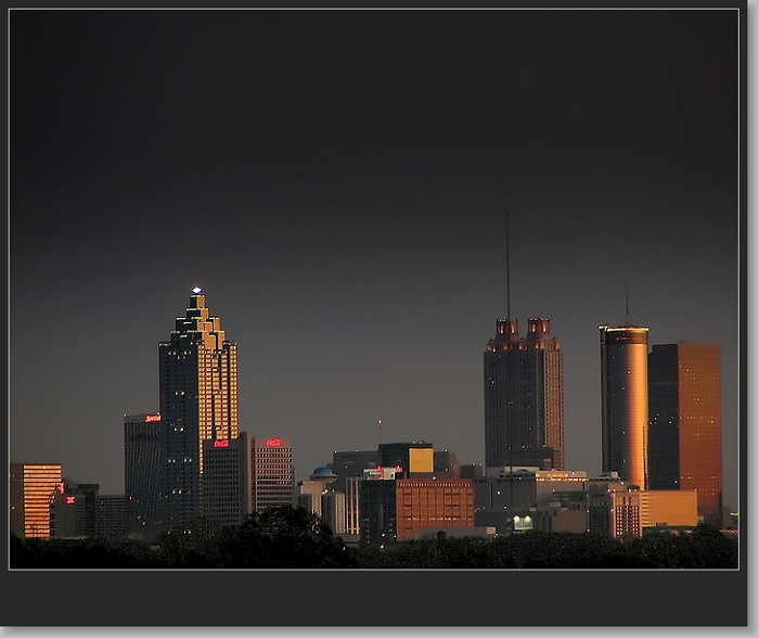 photo "Atlanta Skyline Sunset" tags: architecture, landscape, sunset